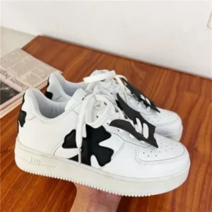 Primeloafer Women Fashion Round Toe Cross Platform Sneakers