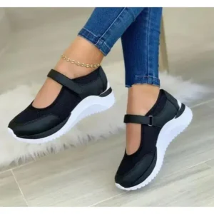 Primeloafer Casual Velcro Platform Plus Size Mesh Sneakers