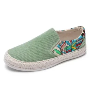 Primeloafer Men'S Fashion Espadrille Sole Canvas Shoes