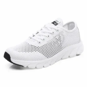 Primeloafer Women Fashion Sports Lace Up Hollow Design Mesh Breathable Sneakers