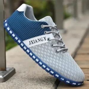 Primeloafer Men Casual Color Matching Breathable Mesh Flat Shoes