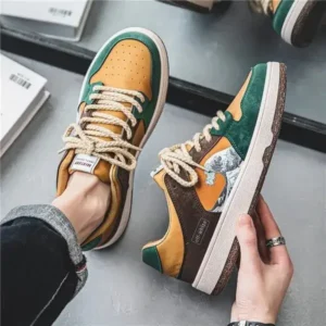 Primeloafer Men Fashion Breathable Color Matching Casual Sneakers