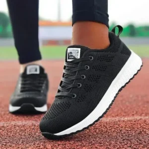 Primeloafer Women Casual Lace-Up Design Mesh Breathable Sneakers