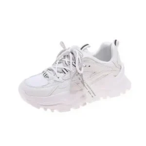 Primeloafer Women Casual Autumn Spring Mesh Cloth Lace-Up Breathable Sports Sneakers