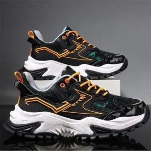 Primeloafer Men Spring Autumn Fashion Casual Colorblock Mesh Cloth Breathable Rubber Platform Shoes Sneakers