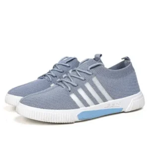 Primeloafer Men'S Fashion Stripe Lightweight Breathable Low Top Sneakers