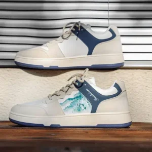 Primeloafer Men'S Casual Landscape Painting Printed Sneakers