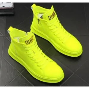 Primeloafer Men'S Fashion Bright Color High-Top Sneakers