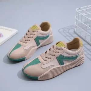 Primeloafer Women Fashion Color Block Breathable Sneakers