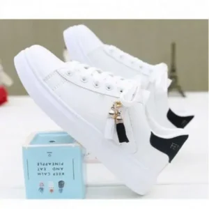 Primeloafer Women Fashion Flat Solid Color Lace-Up Sneakers