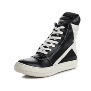 Primeloafer Women Fashion Casual Black White Inverted Triangle High Top Shoes