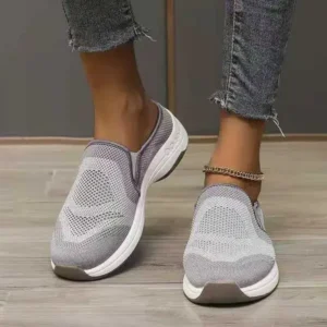 Primeloafer Women Fashion Fly Knit Casual Colorblock Flat Sneakers