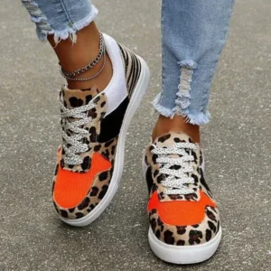 Primeloafer Fashionable Round Toe Lace-Up Sneakers