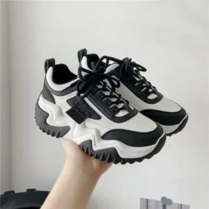 Primeloafer Women Fashion Solid Color Platform Casual Sneakers